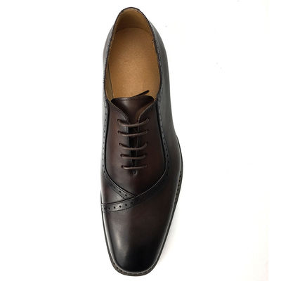 British Style Männer Spitzenfußschuhe / Schnürsenkel Casual Schuhe Braune Farbe