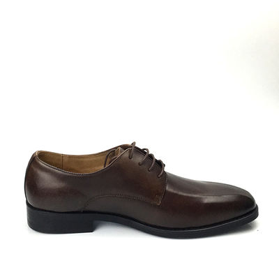 Braune Farbe Herren Leder Casual Schuhe Niedrige Absätze Schuhe Höhe Geschäftsstil