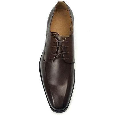 Braune Farbe Herren Leder Casual Schuhe Niedrige Absätze Schuhe Höhe Geschäftsstil