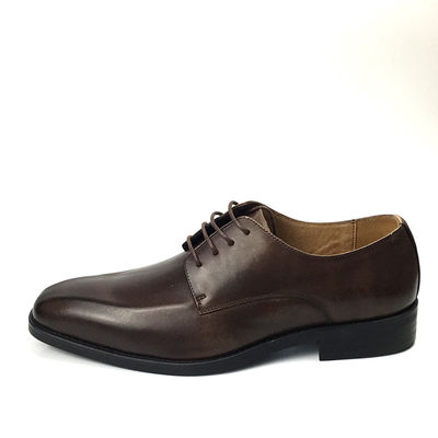 Braune Farbe Herren Leder Casual Schuhe Niedrige Absätze Schuhe Höhe Geschäftsstil