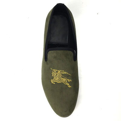 Militär Grün Männer Samt Loafers Atmung Männer Schlitten Auf Sommerschuhe