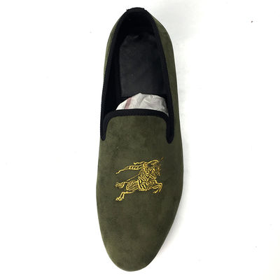 Militär Grün Männer Samt Loafers Atmung Männer Schlitten Auf Sommerschuhe