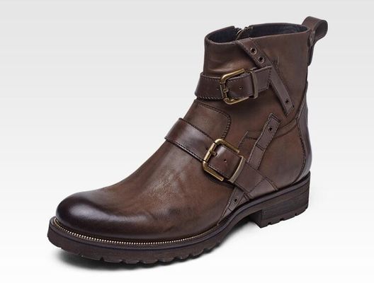 Echtes Leder Britische Retro-Männer Martin Stiefel / Trendy Chelsea Stiefel