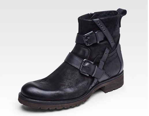 Echtes Leder Britische Retro-Männer Martin Stiefel / Trendy Chelsea Stiefel