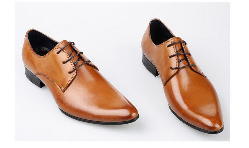 Spitze Zehen Männer Hochzeitskleid Schuhe Gelb Spitzen bis Handgefertigte Oxford Schuhe
