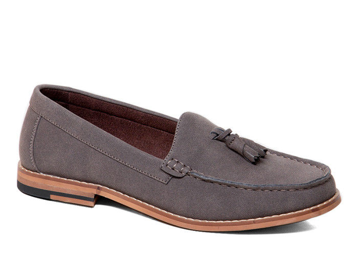 Graue Herren Suede Slip On Dress Schuhe, Mode Männer Casual Flats für die Party
