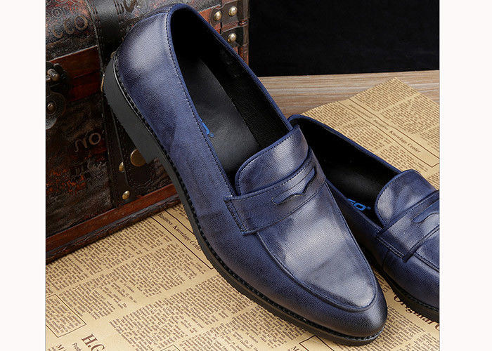 Luxus Herren Leder Casual Schuhe Oxford Herren Blau Brogue Schuhe für Party / Hochzeit