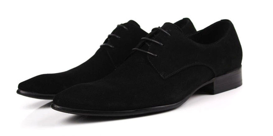 Klassische PU Suede Oberschuhen für Männer Formal Dress Schuhe Oxford Style Mens Schwarze Casual Schuhe