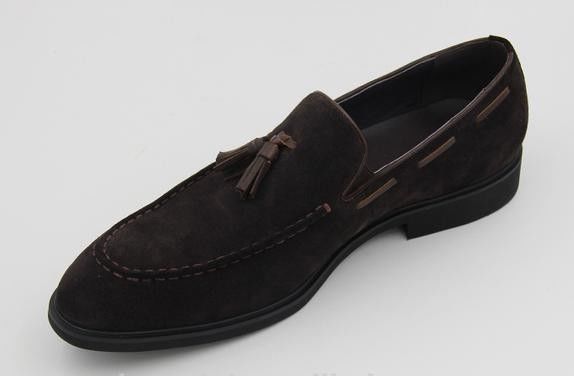 Custom Marken italienischer Stil weiche Kuh Suede Samt Leder Loafers Casual Dress Schuhe