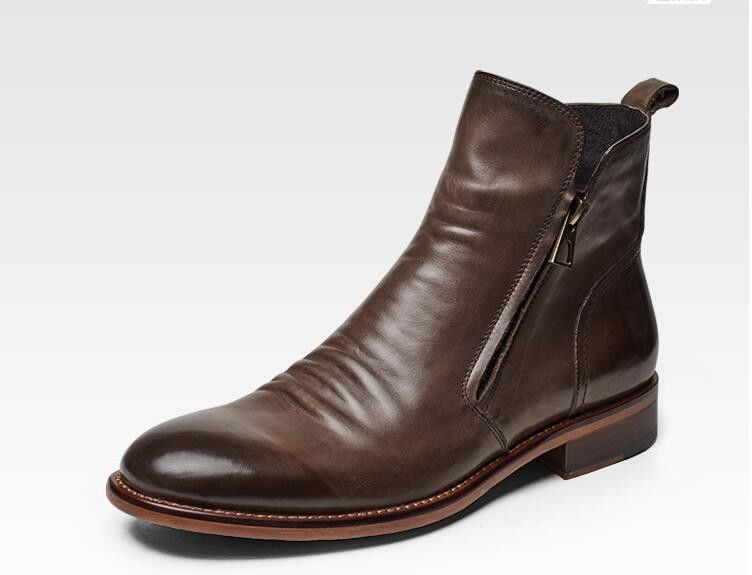 Runde Fußzehlenschuhen für Männer Fußzehlenschuhen mit Schnürsenkeln echtes Leder Vintage Spitzenfußschuhen