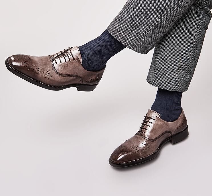 Quadratzähne Männer Hochzeitskleid Schuhe Italienische Flächen Männer Schwarze Oxford Schuhe Für Büro