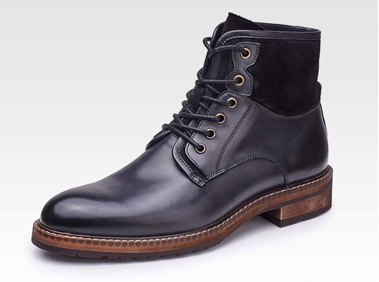 Normalgröße Männer Casual Schuhe Winter Schnürsenkel Warm Männer Lederschuhe