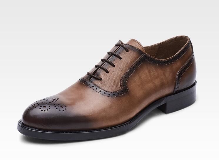 Klassische PU-Schuhe für Männer, Formskleidung, Oxford-Stil, handgefertigte Schuhe für Geschäfte