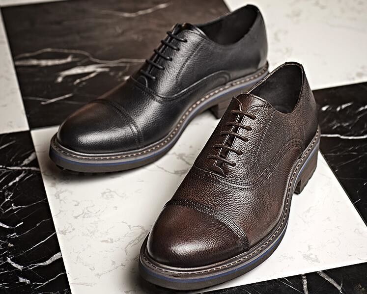 Gewebte Formelle Herren Lederkleid Schuhe Elegante Goodyear Welted Schuhe mit zwei Zehen