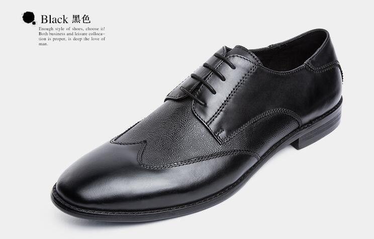 Anti-Rutsch-Italien Handgefertigte Oxford-Schuhe, Vollkorn-Leder für Männer Braune Formalschuhe