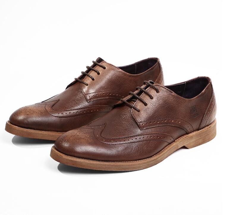 Bequeme Derby-Schuhe für Männer aus Leder, Atemberaubende, weiche Sohle für Erwachsene