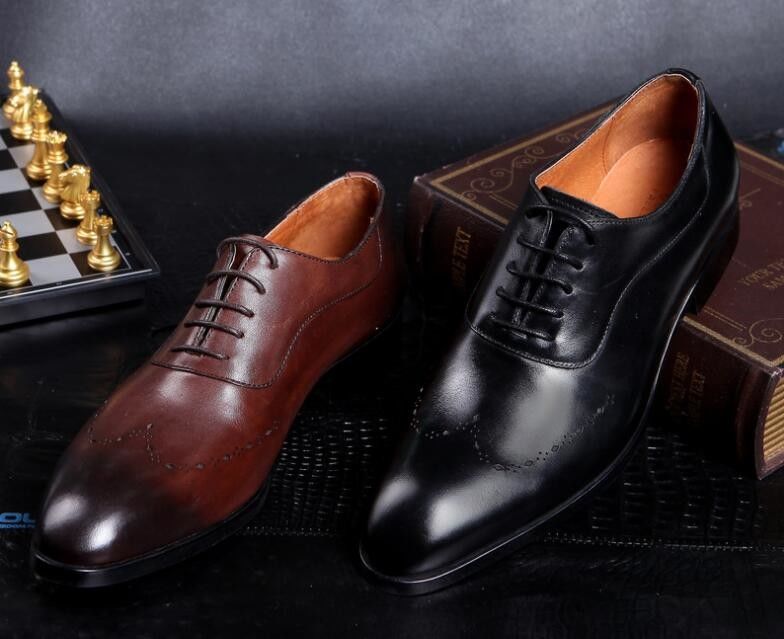 Modeherren, Schuhen, Brogue versteckt, High Heels, Lederschuhe für Männer.