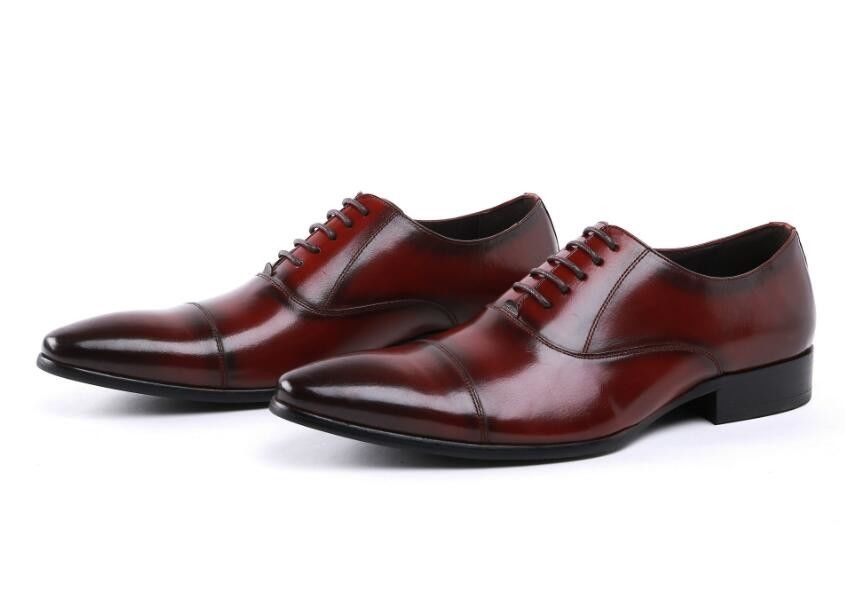 Oxford Armee Zeremonial rotes Leder Militäroffizier Männer Schuhe 39-45# Größe